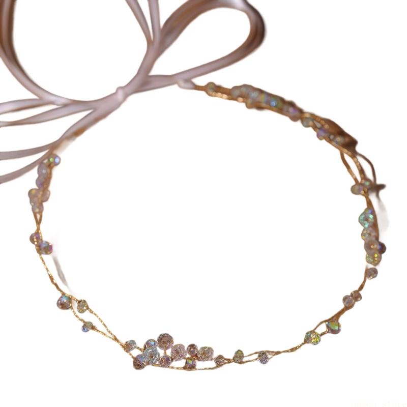 Luxury Lifestyle Hair - 31BF Shimmering Rhinestones Trimmed Headband Delicate