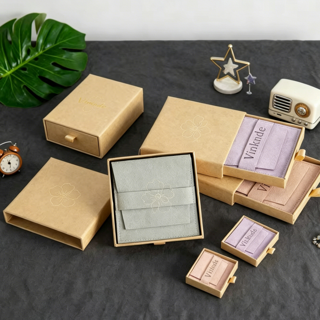 Velvet Jewelry Box - 24Set Personalized Logo Gift Paper Slide